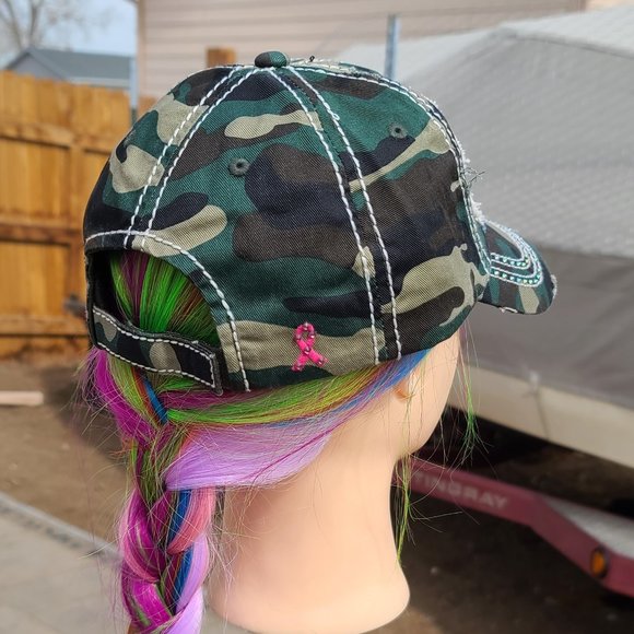 Ladies Camo BLING Hat NEW - Picture 4 of 4